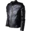 Begins Batman Logo Black Leather Jacket