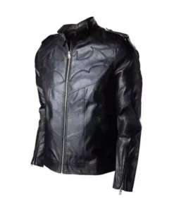 Begins Batman Logo Black Leather Jacket
