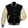 Black and Cream Varsity Jacket