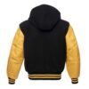 Black and Gold Hooded Varsity Jacket