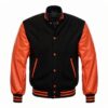 Black and Orange Varsity Jacket
