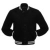 Black Wool Varsity Jacket