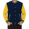 Blue and Yellow Varsity Leather Jacket