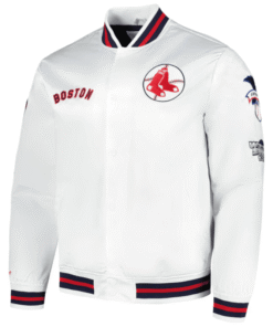 Boston Red Sox Mitchell and Ness City Satin Varsity Jacket