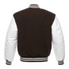 Brown and White Varsity Jacket