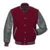 Cardinal and Grey Varsity Jacket