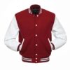 Cardinal and White Varsity Jacket