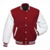Cardinal and White Varsity Jacket