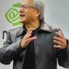 Jensen Huang Nvidia CEO Black Leather Jacket