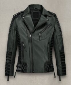Charles Burnt Charcoal Leather Jacket