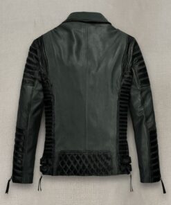 Charles Burnt Charcoal Leather Jacket