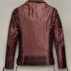 Charles Burnt Maroon Leather Jacket