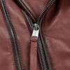 Charles Burnt Maroon Leather Jacket