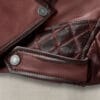 Charles Burnt Maroon Leather Jacket