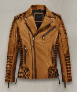 Charles Burnt Mustard Leather Jacket