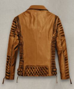 Charles Burnt Mustard Leather Jacket