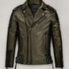 Charles Burnt Olive Leather Jacket