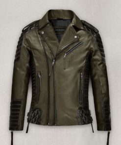 Charles Burnt Olive Leather Jacket