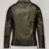 Charles Burnt Olive Leather Jacket