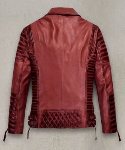 Charles Burnt Red Leather Jacket