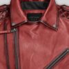 Charles Burnt Red Leather Jacket