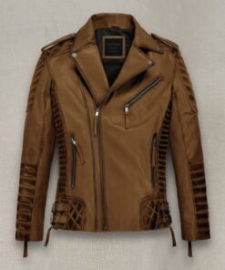 Charles Burnt Tan Leather Jacket