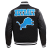 Detroit Lions Black Varsity Jacket