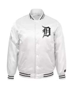 Detroit Tigers White Varsity Jacket
