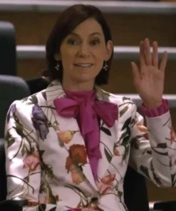 Elsbeth Carrie Preston White Floral Blazer