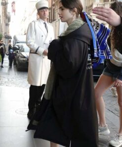 Emily In Paris Lily Collins Hooded Trench Coat
