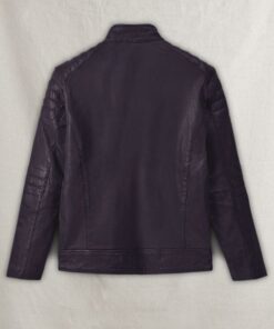 Firefly Moto Purple Biker Leather Jacket