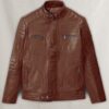 Firefly Moto Tan Biker Leather Jacket