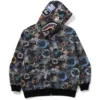 Floral Camo Shark Relaxed Fit Full Zip Hoodie