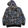 Floral Camo Shark Relaxed Fit Full Zip Hoodie