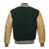 Forest Green and Tan Varsity Jacket