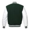 Forest Green and White Varsity Jacket