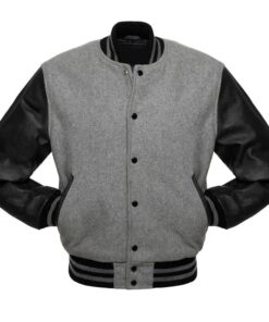 Grey and Black Varsity Jacket