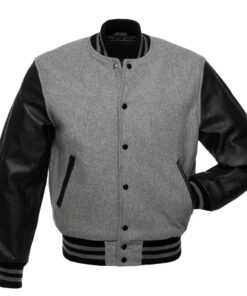 Grey and Black Varsity Jacket