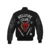 Hellfire Club Stranger Things Black Varsity Leather Jacket