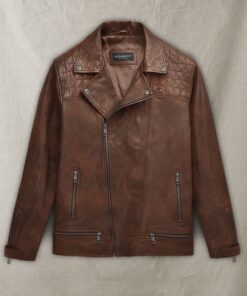 Ironwood Spanish Brown Biker Leather Jacket