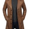 Jackson Men's Brown Leather Car Coat
