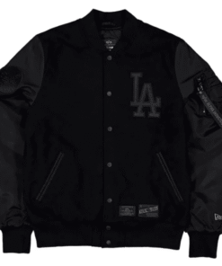 LA Dodgers MLB x Alpha Industries Black Varsity Jacket