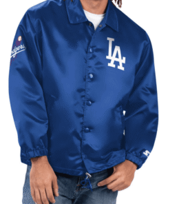 Los Angeles Dodgers Starter Royal Route Satin Jacket