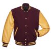 Maroon and Gold Varsity Jacket
