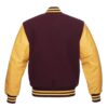 Maroon and Gold Varsity Jacket