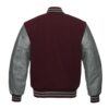 Maroon and Grey Varsity Jacket