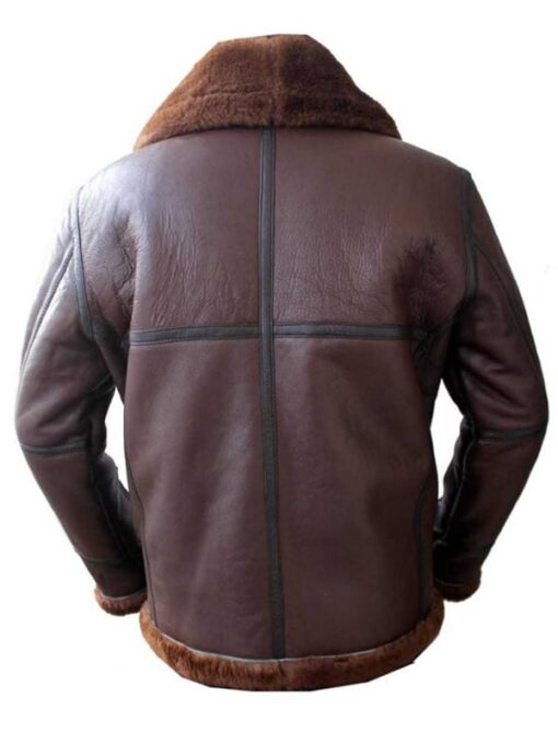 Men Aviator Bomber Leather Jacket