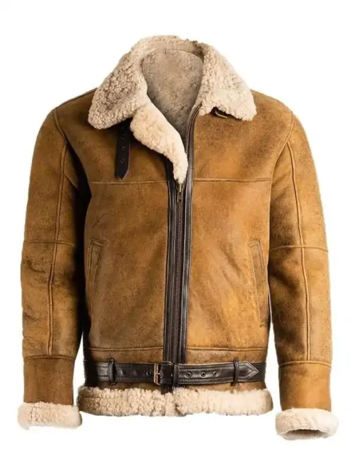 Men B3 Brown Shearling Aviator Jacket