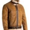 Men B3 Brown Shearling Aviator Jacket