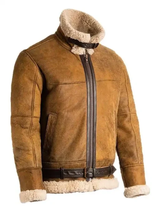 Men B3 Brown Shearling Aviator Jacket
